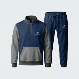 Conjunto Deportivo Informal Unisex de Alta Calidad, Transpirable, con Cierre de Cremallera de un Cuarto, Tallas Grandes, Mangas Largas, Ropa de Invierno - Product Image 5