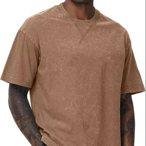 Camiseta de Estilo Vintage con Lavado Ácido para Hombre y Mujer, Ropa Casual Urbana, 100% Algodón, Corte Regular, Anti-Pilling, 220g - Product Image 1