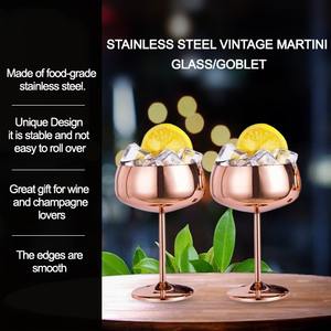 Copas de Martini de cóctel de acero inoxidable inastillables de 500ml, productos de Bar para copas de Metal de fiesta para copas de vino - Product Image 2