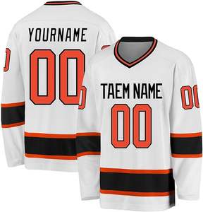 Venta al por mayor 100% poliéster diseño personalizado hockey sobre hielo entrenamiento Jersey transpirable OEM suministro - Product Image 1