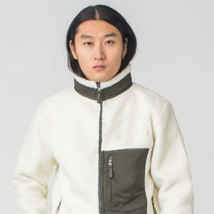 Chaqueta de lana Sherpa con cremallera de cuarto con capucha en blanco al por mayor chaqueta de lana con cremallera personalizada para hombre chaqueta de lana Sherpa para mujer - Product Image 3