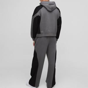 ชุดวอร์มสไตล์สตรีทบล็อกสีเฮฟวีเวตชุดวอร์มระบายอากาศชุดวอร์มปักโลโก้ใหม่ - Product Image 5