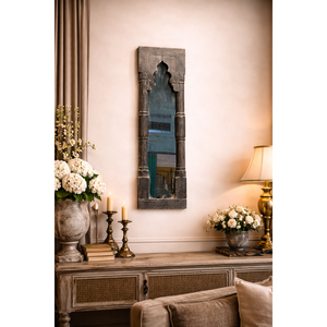 Imperial Arch <b>Mirror</b> Customizable Antique-Style Resin Wall Decor for Modern & Contemporary Spaces for Christmas Holiday Decor - Product Image 2