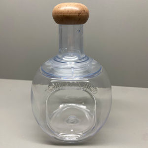 Stock: tazas de cóctel reutilizables con tapón marrón de textura de madera - Product Image 5