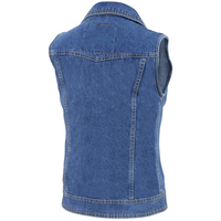 Chaleco de Mezclilla sin Mangas para Hombre, Diseño Nuevo, Estilo Motociclista, Espalda Descubierta, Ropa Deportiva Informal, Talla Grande, Transpirable, Impermeable, para Invierno y Otoño