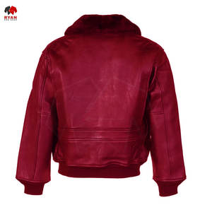 Chaqueta de Cuero Premium para Hombre, Color Sólido, Marca Personalizada, Alta Calidad, Tallas Grandes, Compatible con OEM y ODM - Product Image 4