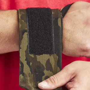 Meilleures pull-ups entraînement poignets haute élasticité Logo personnalisé antidérapant respirant pour Velcro Gym Fitness sécurité couleur marron - Product Image 3