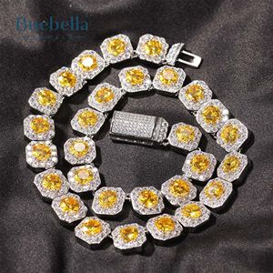 Venta caliente 925 Plata y 18K Chapado en oro 12mm Iced Out Micro Collar de eslabones cubanos pavimentados para hombres - Product Image 2