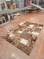 Tapis turc oriental antique Adiva, tissé à la machine, en polyester, résistant aux taches, à motif géométrique, à poils longs, pour usage domestique, rouge