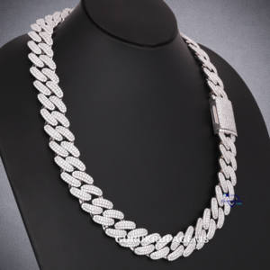 สายสร้อยเชื่อมเพชรสไตล์คิวบาน18มม. ทำจากเงินสเตอลิง925 - Product Image 2