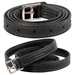 Cuero de Estribo Color Saddle Tan de Alta Calidad con Cadena de Cristal Transparente y Hebilla de Acero Inoxidable para Montar a Caballo, Se Acepta OEM - Product Image 4