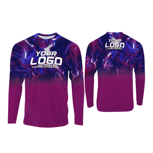 Poliéster/Upf 50 + Camisas de pesca Hombres Camiseta de manga larga para correr de secado rápido Pesca Sudaderas al aire libre Ropa de pescado - Product Image 6