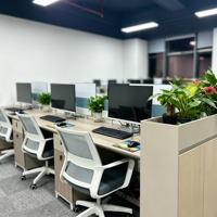 Poste de travail modulaire moderne pour bureau, table de bureau pour 6 personnes avec écran de confidentialité et cloison de rangement