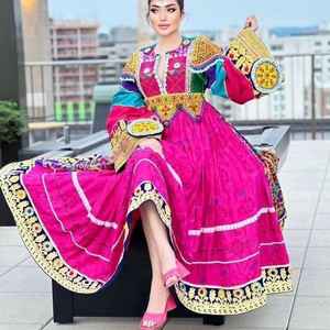 Afghan/Pakistan Kuchi fête traditionnelle multicolore Robe Aghan Robe/WS INTERNATIONAL PresenTribal ethnique vintage kuchi dres500 - Product Image 2