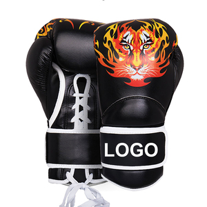 Gants de boxe en cuir PU unisexe personnalisés de haute qualité Design OEM le plus tendance pour l'extérieur Sparring Fight Wear Gants de boxe - Product Image 4