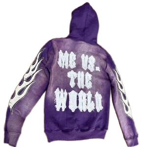 Sweat à capuche unisexe en molleton 100 % coton personnalisable avec strass et cristaux, style streetwear de luxe pour homme - Product Image 6