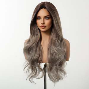 Lake-DWY 25 Inches <b>Long</b> Curly Synthetic <b>Wig</b> with Soft Loose Wave Transparent Lace 10 Inches Heat Resistant Hair Short <b>Wig</b> - Product Image 5