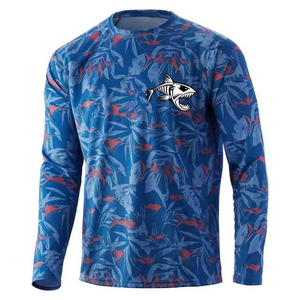 Chemise de pêche avec capuche, sublimation personnalisée, UPF 50, imperméable, séchage rapide, tissu respirant, usine OEM, vente en gros - Product Image 4