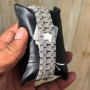 Edición limitada de lujo VVS Moissanite Diamond Watch Único analógico Acero inoxidable Alta calidad Mecánico Resistente al agua - Product Image 5