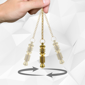 Pendules en métal de guérison or Double ISIS acier cuivre pendule pendule de radiesthésie pour la méditation de divination - Product Image 4