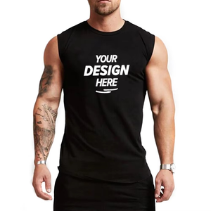 Camisetas sin mangas con estampado de logotipo personalizado para entrenamiento, camisetas sin mangas para entrenamiento, chaleco atlético para culturismo, camisetas sin mangas para hombre - Product Image 6