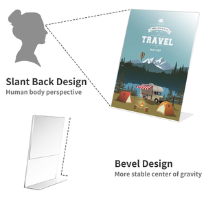 8.5x11 "(3 gói) tùy chỉnh dọc nghiêng L hình dạng Acrylic Bảng <span class=keywords><strong>menu</strong></span> dấu hiệu chủ rõ ràng acry hiển thị đứng dấu hiệu đơn chủ - Product Image 3