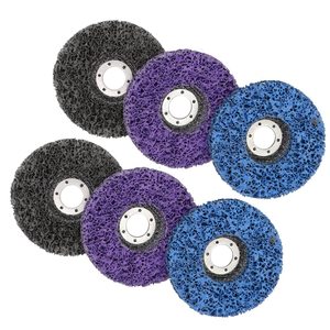 Disco abrasivo de metal abrasivo disco limpio de tiras moradas con orificio - Product Image 1
