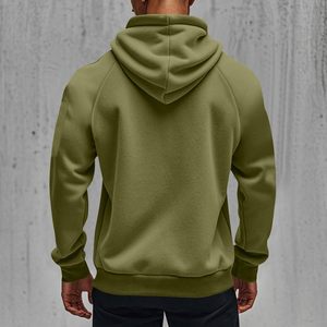 Sweat à capuche respirant pour hommes, tenue confortable et décontractée, avec logo personnalisé, vêtements d'extérieur slim fit en coton mélangé à fermeture éclair complète vente en gros - Product Image 2