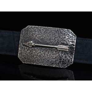 Charlie Hombres Martillado Flecha Plata Cinturón Hebilla - Product Image 2