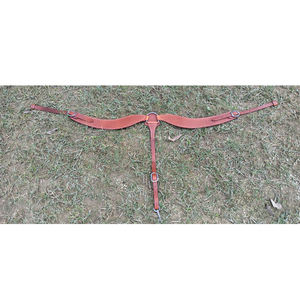 Collier de poitrine de cheval en cuir de vachette léger de qualité supérieure réglable pour selle occidentale saisonnière avec des designs tendance - Product Image 2