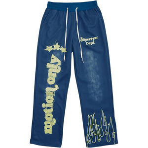 Pantalones de chándal con estampado personalizado para hombre, pantalones de chándal con diseño de llama y grafiti vintage, moda de hip-hop a la moda para ropa informal - Product Image 5