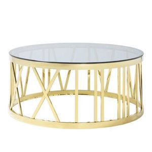 Table basse moderne en métal et verre pour salon - Écologique, facile à nettoyer, design personnalisable - Product Image 2