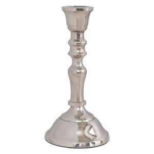 Portavelas de aluminio hecho a mano personalizado con acabado plateado, último diseño, portavelas decorativo para el hogar a precio mayorista - Product Image 1