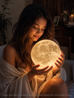 Lampe de nuit LED 3D moderne en forme de lune, 15 cm, rechargeable par USB, télécommande RGB, intensité réglable, lampe lunaire à piles, salon, chambre à coucher