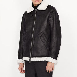 แจ็คเก็ตหนังลำลองระดับพรีเมียมพร้อมดีไซน์ด้านหน้าเนื้อเรียบเนียน คุณสมบัติกันน้ำและกันลม - เสื้อคลุมแฟชั่นสตรีทสำหรับผู้ชาย - Product Image 2