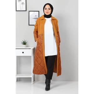 Manteau en laine pour femme avec détails à lacets, élégante doudoune - Product Image 3