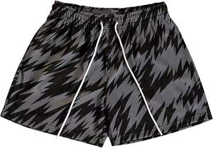 Men's 2-in-1 Camo Print <b>Gym</b> <b>Shorts</b> Quick Dry Training Athletic Workout <b>with</b> 5 Elastic Waist Breathable <b>Phone</b> <b>Pockets</b> - Product Image 3