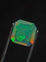 Opale d'Éthiopie Welo Fire naturelle de qualité supérieure, 8 mm, certifiée IGI, taille coussin, pour la fabrication de bijoux, guérison des chakras, pierre à feu arc-en-ciel