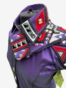 Tissu taffetas extensible fait à la main Cowgirl Western Show Shirt - Product Image 3