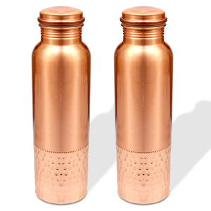 Botella de agua de 950ML a prueba de fugas sin juntas de beneficio de salud Ayurveda botella de agua de cobre de plata pura hecha a mano - Product Image 5