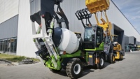 Camion malaxeur autochargeur compact de 1,8 m³, opération à un seul conducteur, alimentation hydraulique, véhicule de transport léger