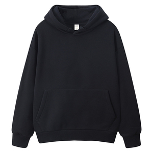 Best Sale High Quality Cotton French Terry Drop Shoulders Oversized Pullover <b>Hoodies</b> <b>Plain</b> Unisex Custom <b>Hoodies</b> - Product Image 3