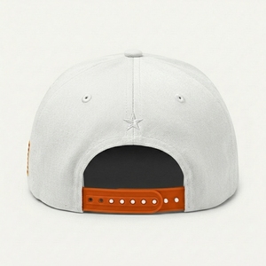 Premium Custom 6 Panel Flat Bill <b>Snapback</b> <b>Cap</b> Sports Fashion Sunset Inspired Orange Brim Canvas 3D Embroidery Private Label OEM - Product Image 4