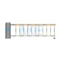 Barrière coulissante pliante en alliage d'aluminium AKE 4m avec bras lumineux RS485 et moteur sans balais – Solution de stationnement pour garage souterrain et parking communautaire