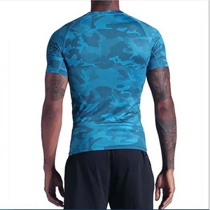 High Street Style coton respirant coupe ajustée à manches courtes t-shirts hommes été T-shirts couleur unie Sublimation imprimé conception - Product Image 3