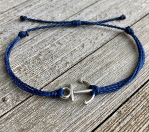 Anchor Charm <b>Bracelet</b> or <b>Anklet</b> // Waterproof <b>Bracelet</b>, Waterproof <b>Anklet</b>, Surfer <b>Anklet</b>, Beach <b>Bracelet</b>, Boho <b>Bracelet</b> - Product Image 1