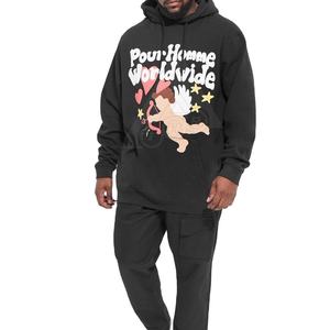 Sweat-shirt d'hiver unisexe de haute qualité, léger, en coton et polyester, doublé, avec logo délavé - Product Image 1