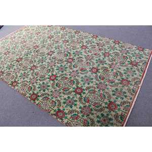 Turkish Rug, 5.7x9.6 ft Vintage Rug, <b>Red</b> Southwestern <b>Wool</b> Rug - Product Image 4