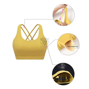 Women's High Support Crisscross <b>Strap</b> Sports <b>Bra</b>-Yoga Workout Breathable Quick Dry Eco-Friendly Seamless Soft Plus Lightweight - Product Image 6