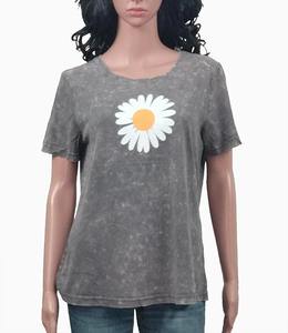 Offre Spéciale 2025 femmes coton t-shirt mode basique tenue décontracté tissu doux Logo personnalisé imprimé haut en gros - Product Image 4